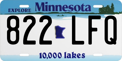 MN license plate 822LFQ