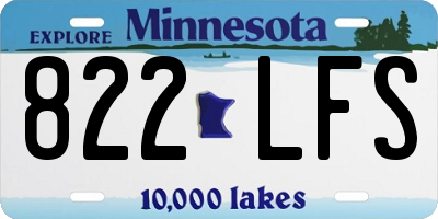 MN license plate 822LFS