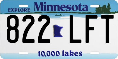 MN license plate 822LFT
