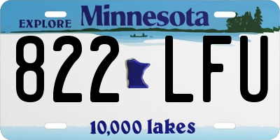 MN license plate 822LFU