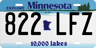 MN license plate 822LFZ