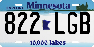 MN license plate 822LGB