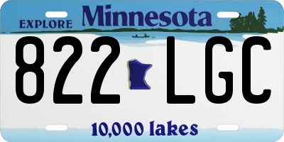 MN license plate 822LGC