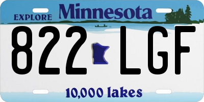 MN license plate 822LGF