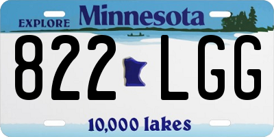 MN license plate 822LGG