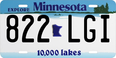 MN license plate 822LGI
