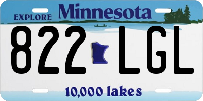 MN license plate 822LGL