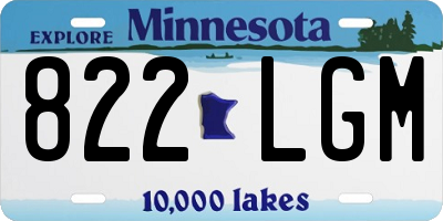 MN license plate 822LGM