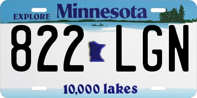 MN license plate 822LGN