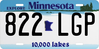 MN license plate 822LGP