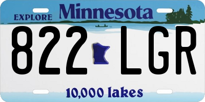 MN license plate 822LGR
