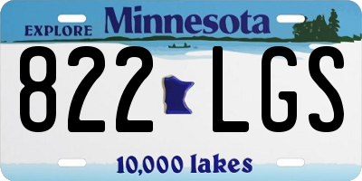 MN license plate 822LGS