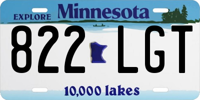 MN license plate 822LGT