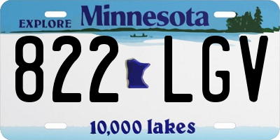 MN license plate 822LGV