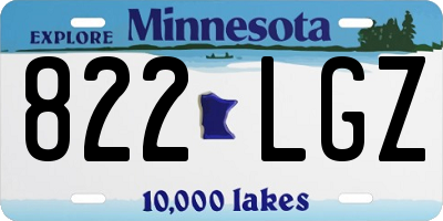 MN license plate 822LGZ