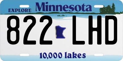 MN license plate 822LHD
