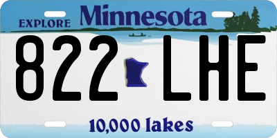 MN license plate 822LHE