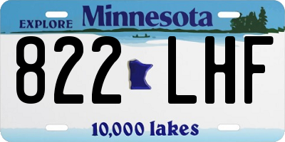 MN license plate 822LHF
