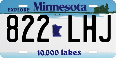 MN license plate 822LHJ