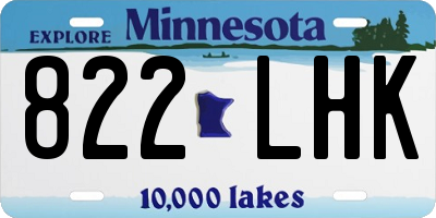 MN license plate 822LHK