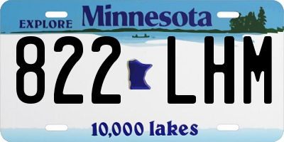 MN license plate 822LHM