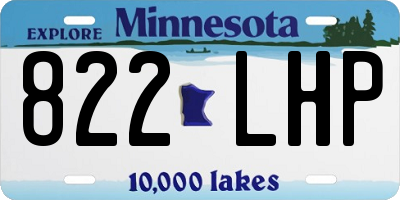 MN license plate 822LHP