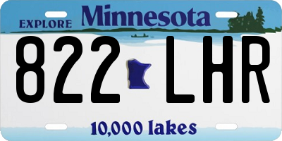 MN license plate 822LHR