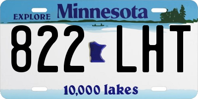 MN license plate 822LHT