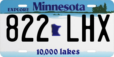 MN license plate 822LHX