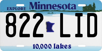 MN license plate 822LID