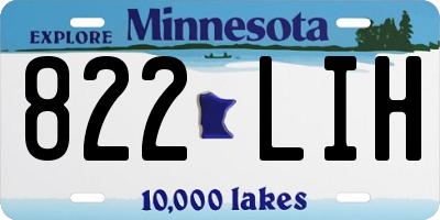 MN license plate 822LIH