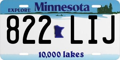 MN license plate 822LIJ