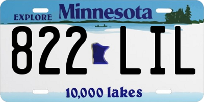 MN license plate 822LIL