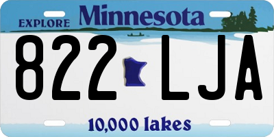 MN license plate 822LJA