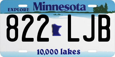 MN license plate 822LJB