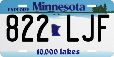 MN license plate 822LJF