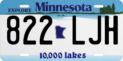 MN license plate 822LJH