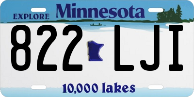 MN license plate 822LJI