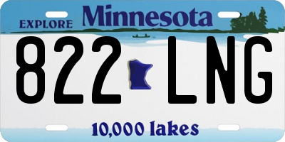 MN license plate 822LNG