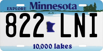 MN license plate 822LNI