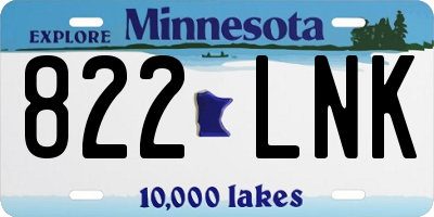 MN license plate 822LNK