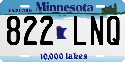 MN license plate 822LNQ