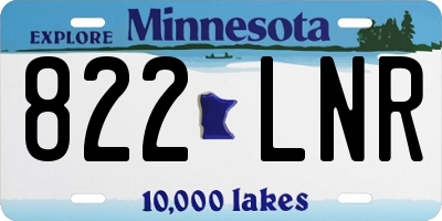 MN license plate 822LNR