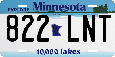 MN license plate 822LNT