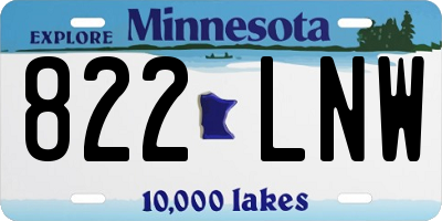 MN license plate 822LNW