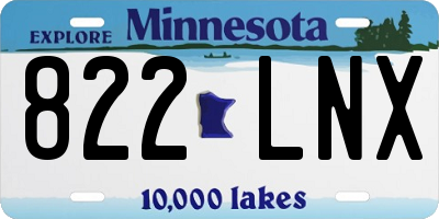 MN license plate 822LNX
