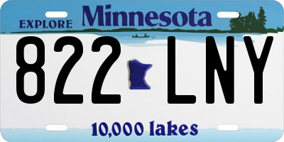 MN license plate 822LNY