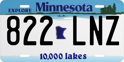 MN license plate 822LNZ