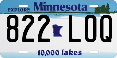 MN license plate 822LOQ