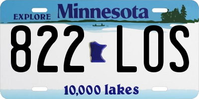 MN license plate 822LOS